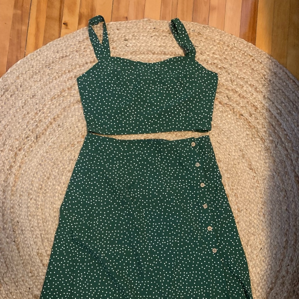 Shein midi skirt with crop top set